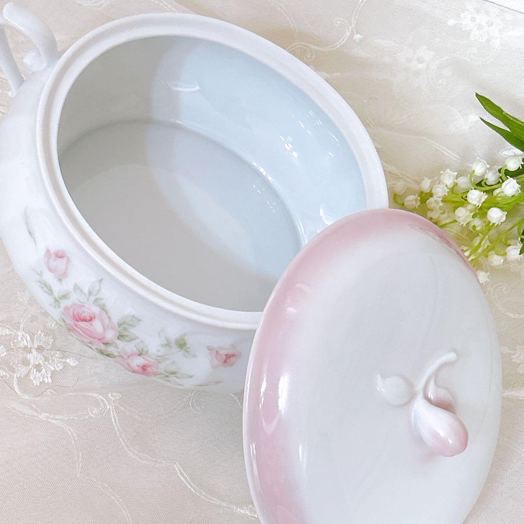 新品スープチューリン キャサリン柄 プランドパリ陶器キャセロール/イマン マニー