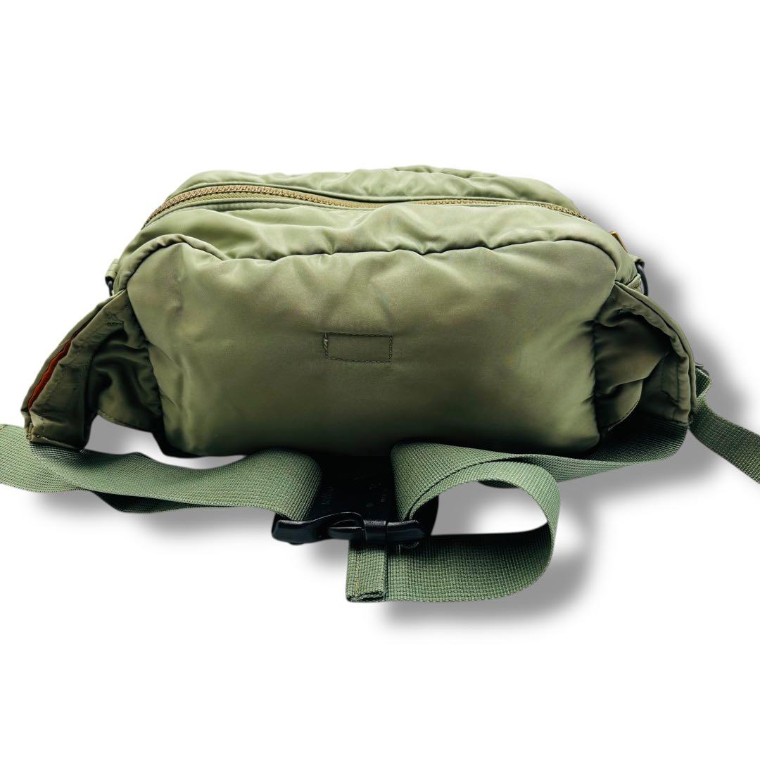 PORTER ボディ ウエストバッグ タンカーナイロン セージグリーン 2way
