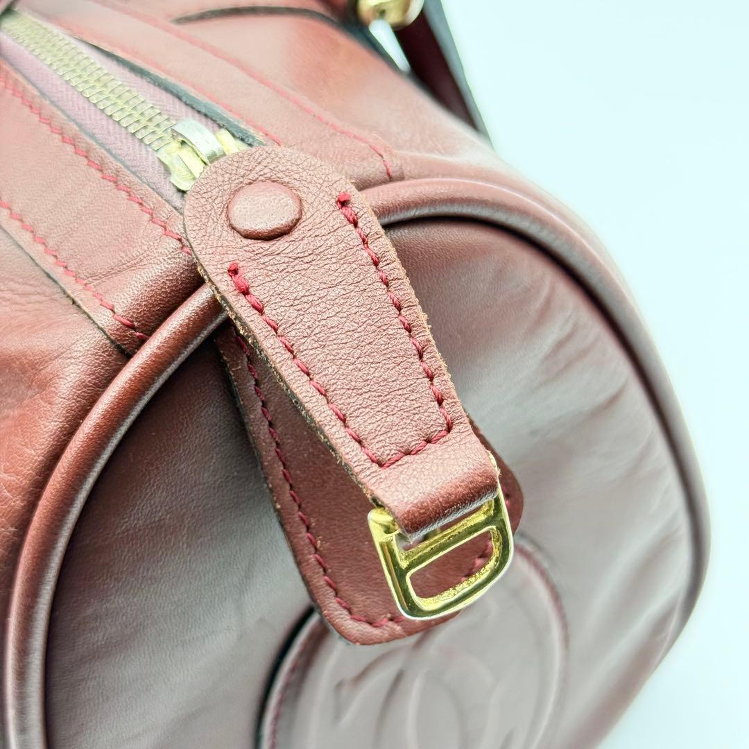 良品✨カルティエ マストライン レザー ミニボストンバッグ C金具 ユニセックス