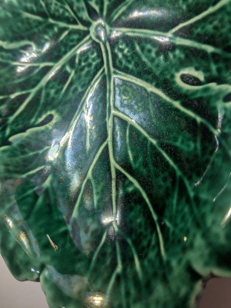 ウェッジウッド 1900年代中盤　マジョリカ焼き Green Leaf5枚セット