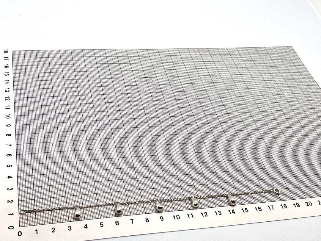 c695 美品　希少　ティファニー　ティアドロップ　5連　ブレスレット　925