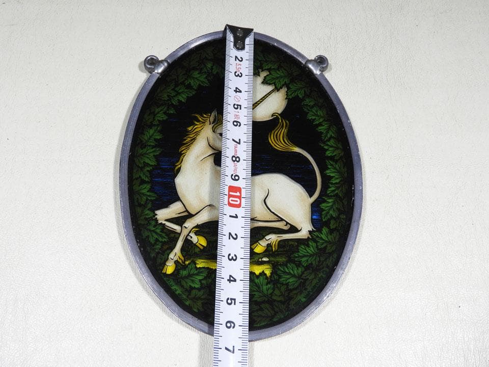 ●うま年 お正月 ユニコーン 80s グラスマスターズ社 ステンドタペストリー