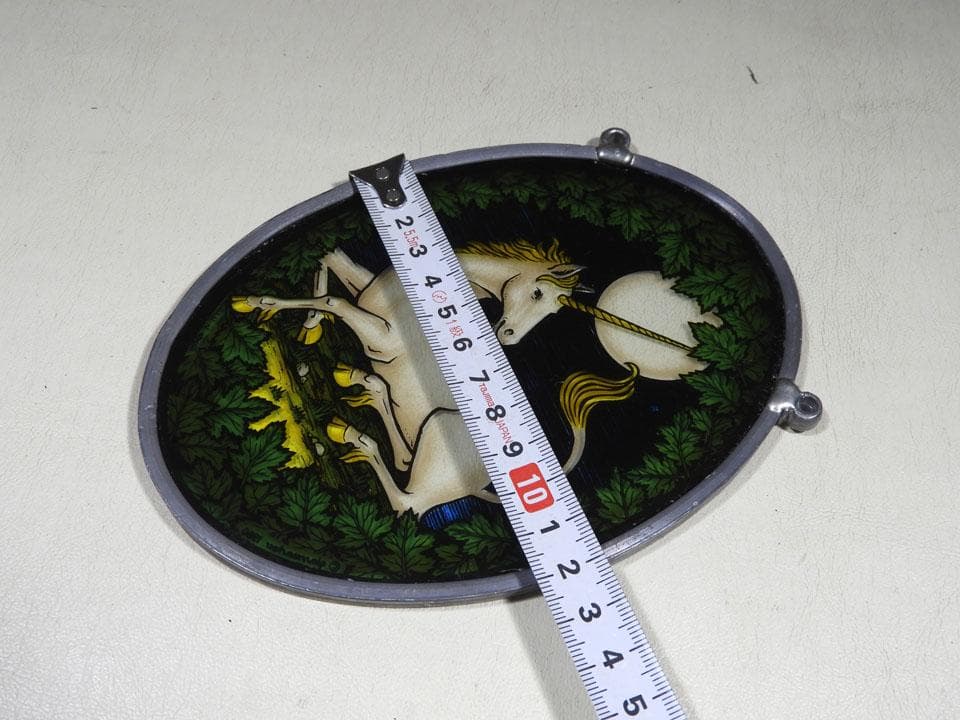 ●うま年 お正月 ユニコーン 80s グラスマスターズ社 ステンドタペストリー