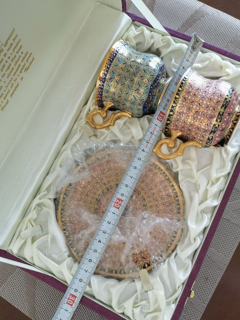 タイ ベンジャロン ハンドメイド 2脚セット