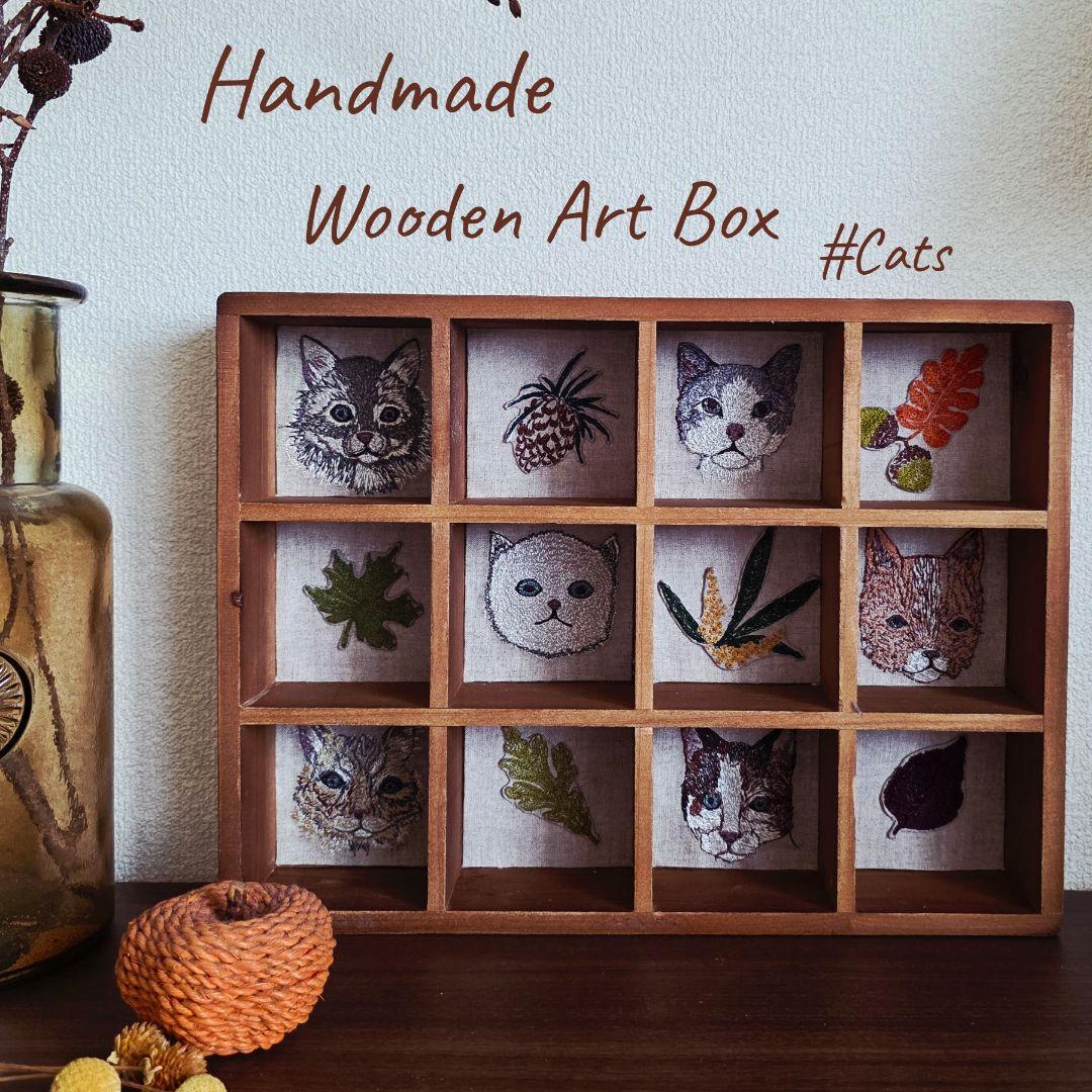 ❁ハンドメイドになります❁ Art Wooden Box　#Cats