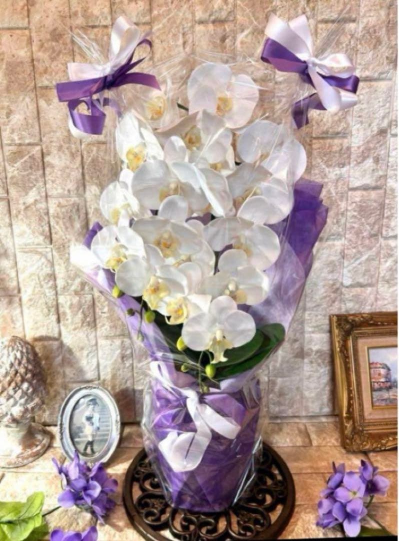 光触媒　人工観葉植物　ウォールグリーン　フェイクグリーン　リアル胡蝶蘭w2