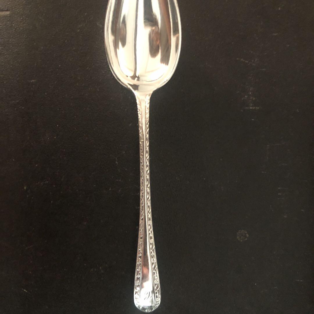 英アンティーク　ティースプーン12本＆シュガートング