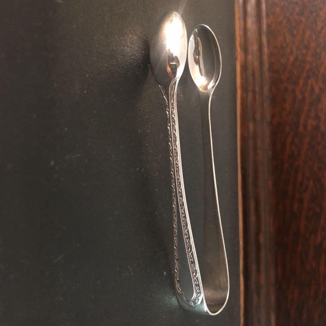 英アンティーク　ティースプーン12本＆シュガートング