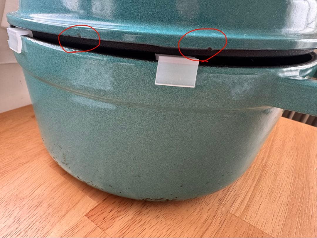 used品　【STAUB】ストウブ ココット 22cm ミント 限定カラー