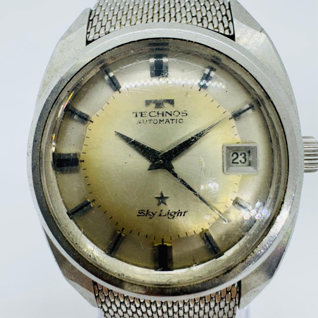 ✨TECHNOS✨テクノス✨SkyLight✨デイト✨AUTOMATIC✨腕時計