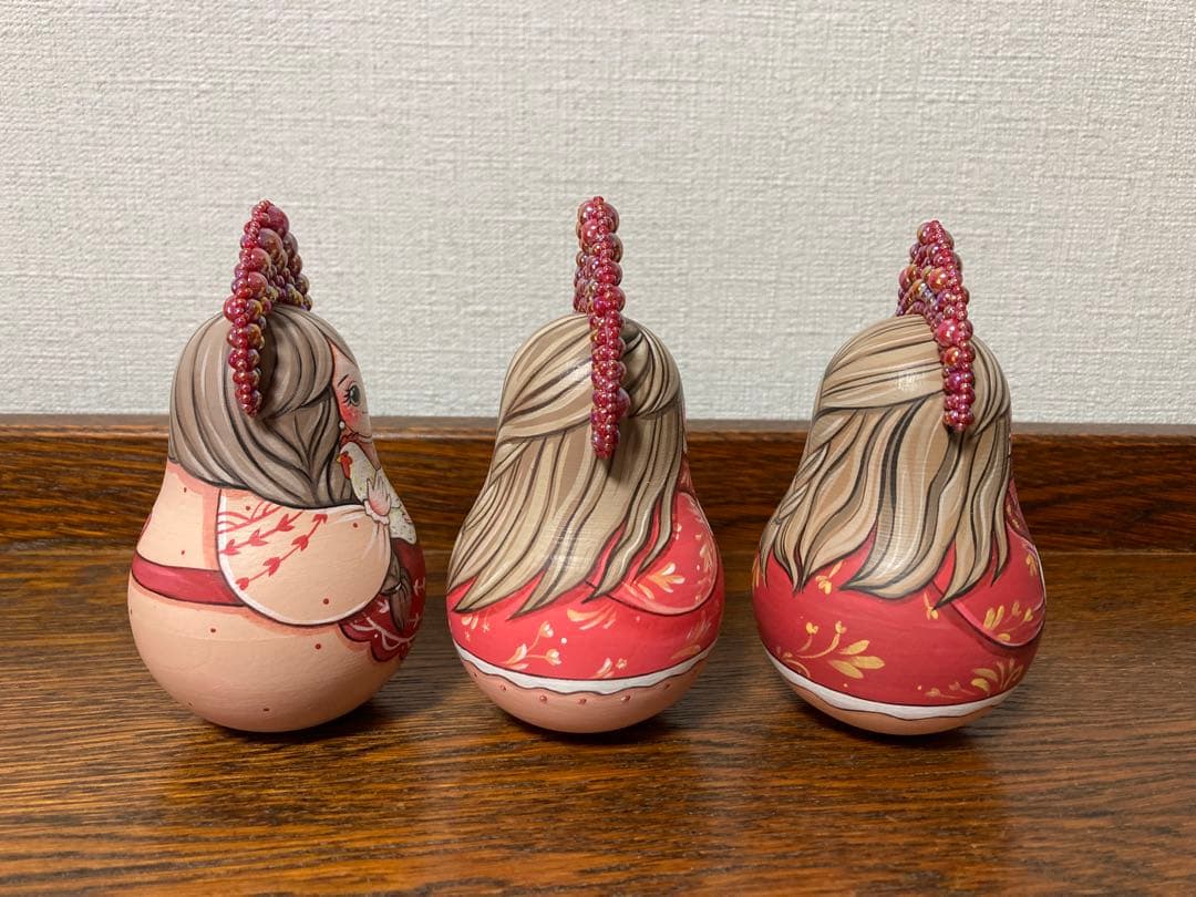 ロシア雑貨☆民族衣装起き上がりこぼし３点ココシニクKokoshnikマルガリータ