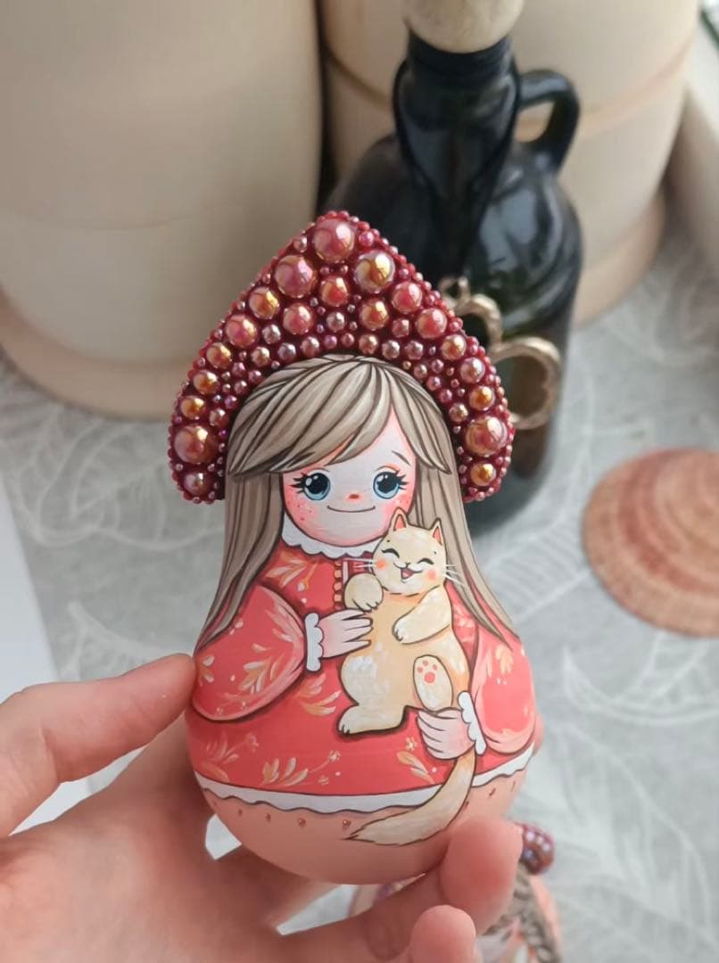 ロシア雑貨☆民族衣装起き上がりこぼし３点ココシニクKokoshnikマルガリータ