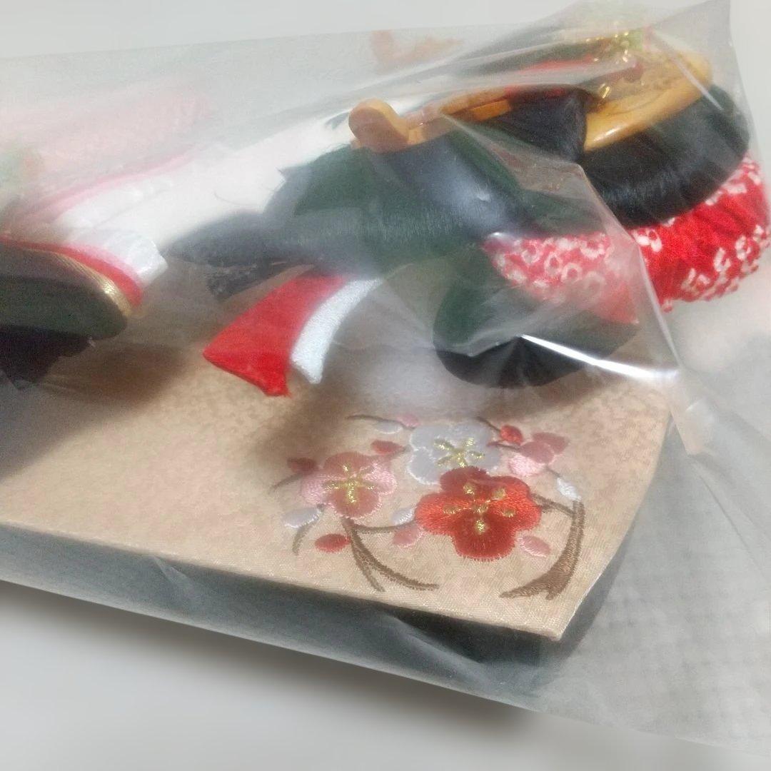 正絹♪ 桜×黒色〈48cm 匠一好作 押絵羽子板〉本つげかんざし 本仕立 飾り台