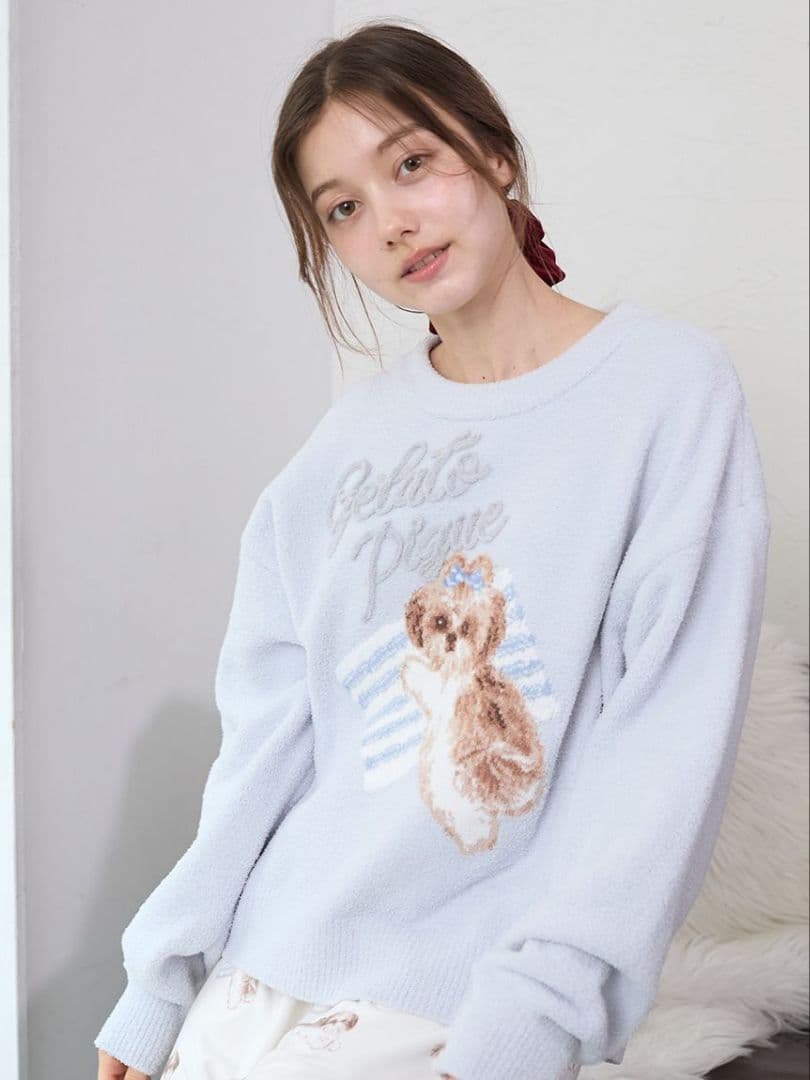 ジェラートピケ シーズージャガードプルオーバー ロングパンツセット