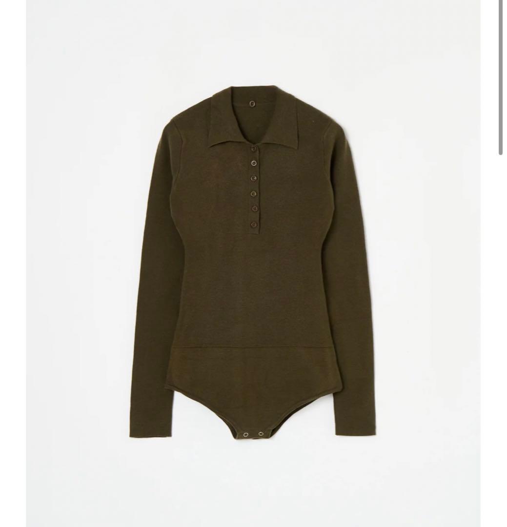 トップス BEEDEN FUR COLLAR KNITTED BODY SUIT