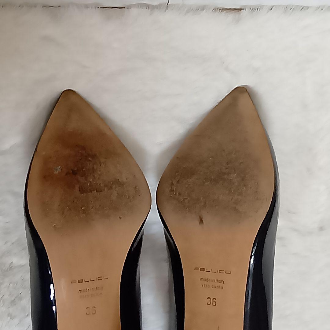 PELLICOアネッリ✨️人気色✨️ダークネイビー ポインテッドトゥパンプス