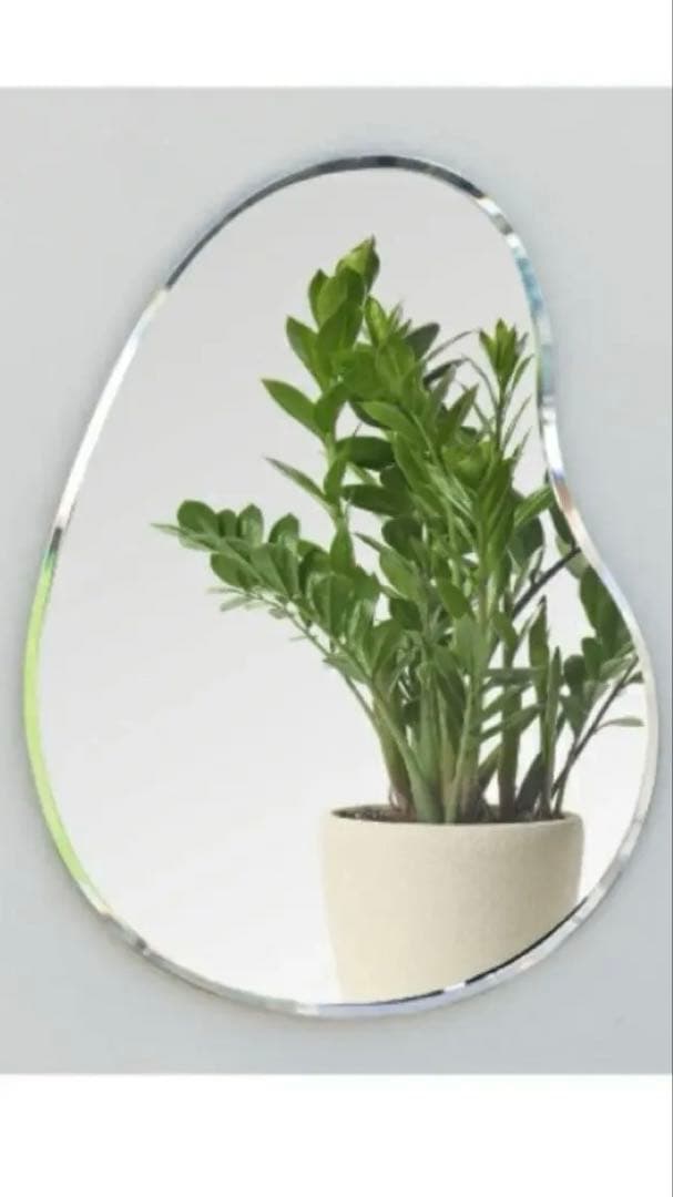 ウエーブミラー　ノンフレーム　クリスタルカット　ソア　韓流デザイン 村松鏡店