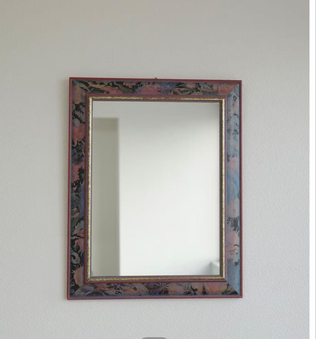 ヴィンテージ　ミラー　サイズ: 縦49.2cm 横39.5cm