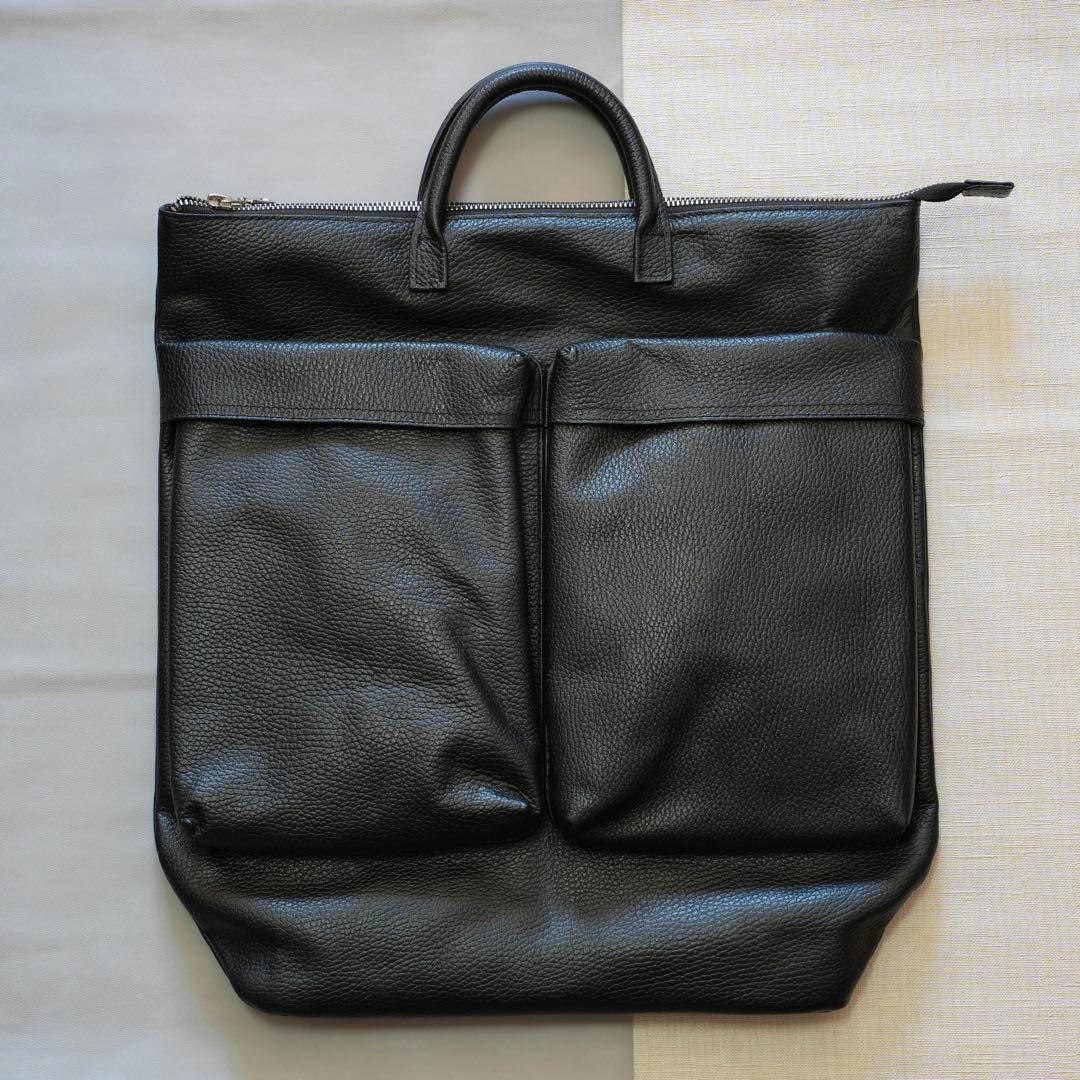 【未使用】Firsthand／レザーヘルメットバッグ／牛革／2WAY