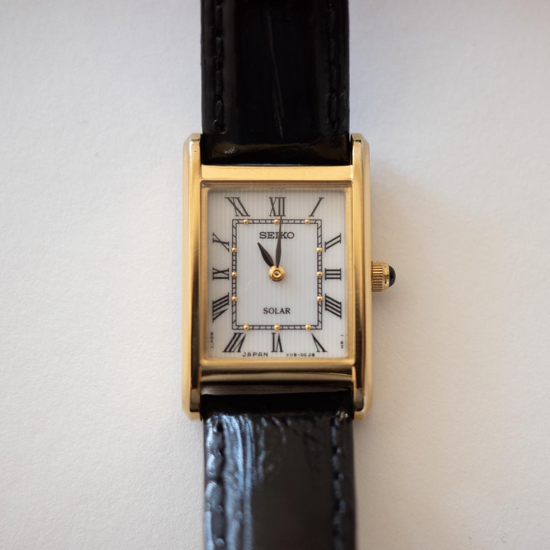 【美品】SEIKO セイコーソーラー SOLAR V115 レディース ゴールド