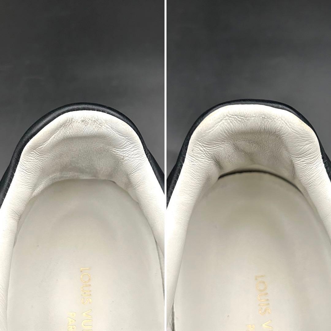 【美品】ルイヴィトン リヴォリライン スニーカー モノグラム メンズ レザー 黒