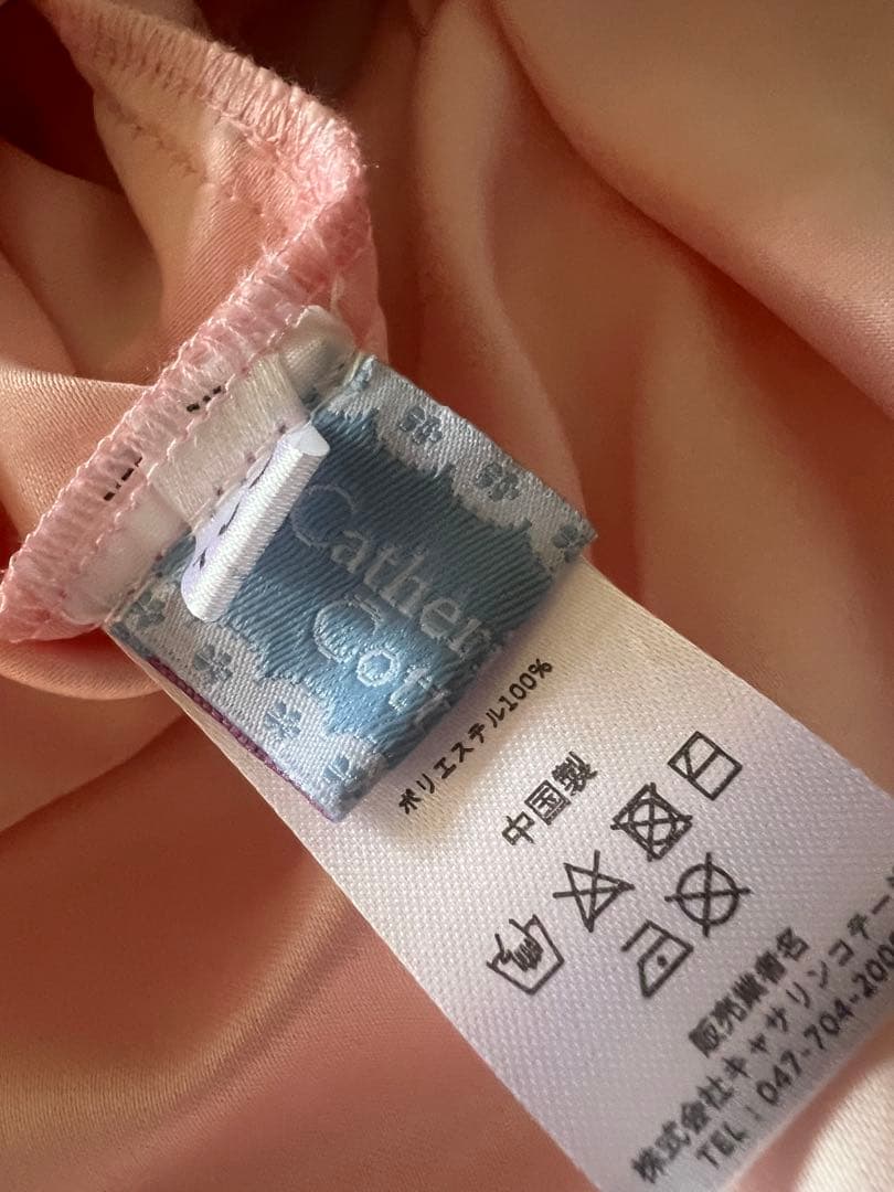 七五三用衣装と靴 ピンクでお花柄刺繍キャサリンコテージ　100センチ　つけ毛付き