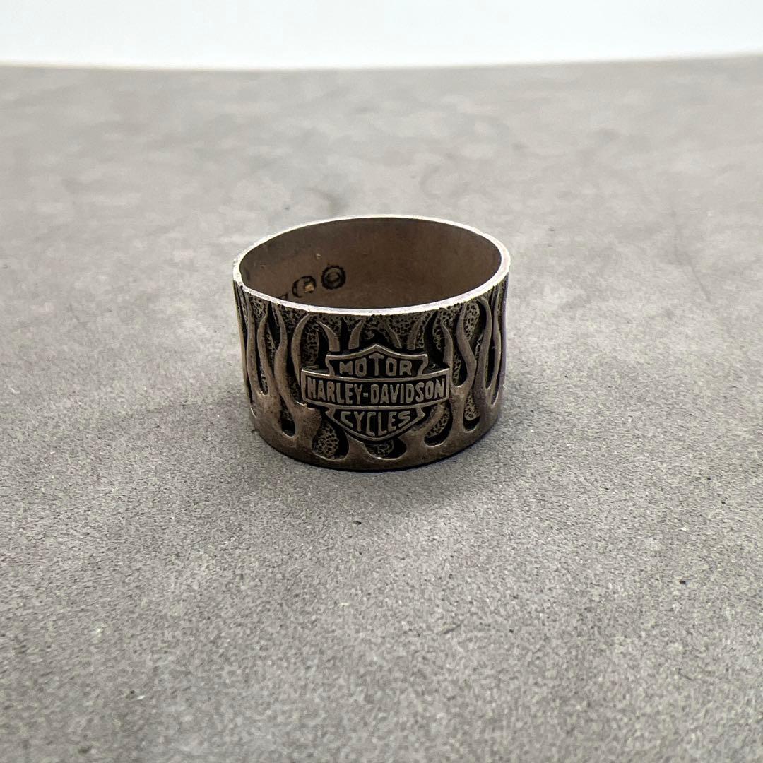 アクセサリー old mod harley davidson flame ring #21