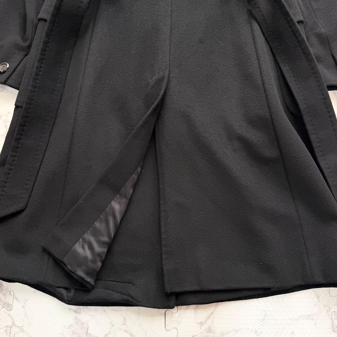 美品✨ スポーツマックス ロングコート ウール ベルト付 黒 40 L