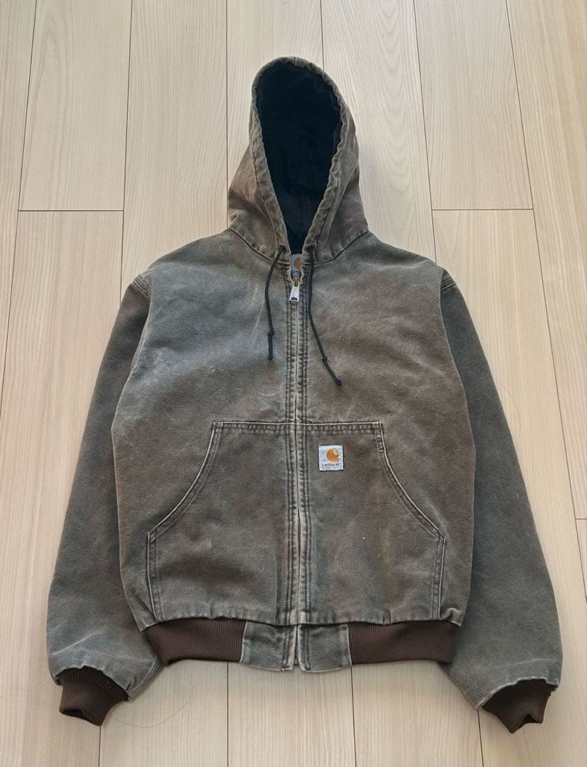 Carhartt アクティブジャケット　ブラウン　短丈 古着　デトロイト