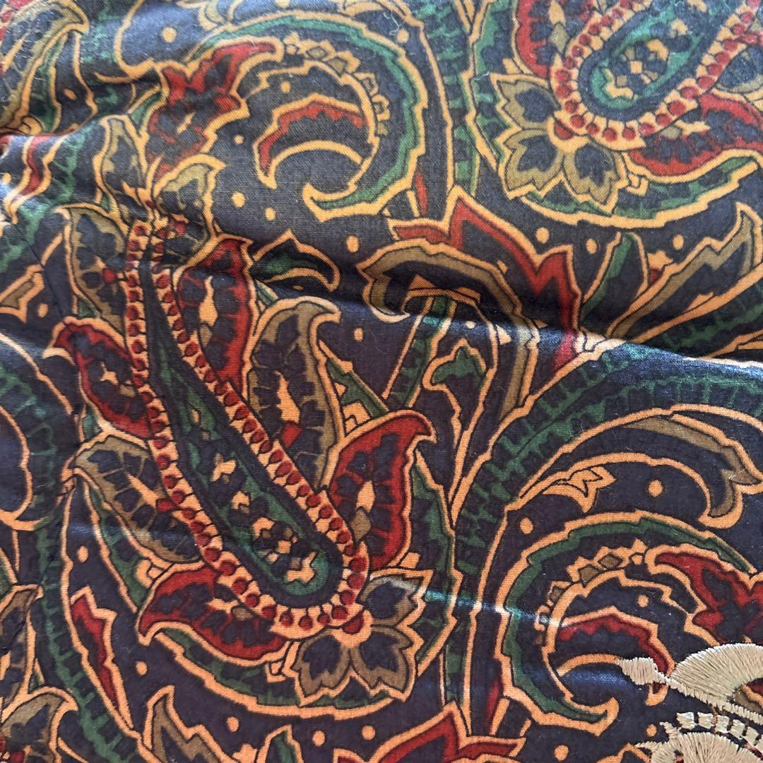 未使用西川バーバリーペイズリー柄羊毛掛布団、ウール100%.日本製