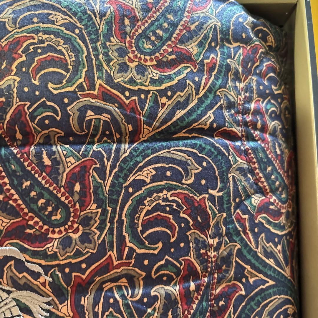 未使用西川バーバリーペイズリー柄羊毛掛布団、ウール100%.日本製