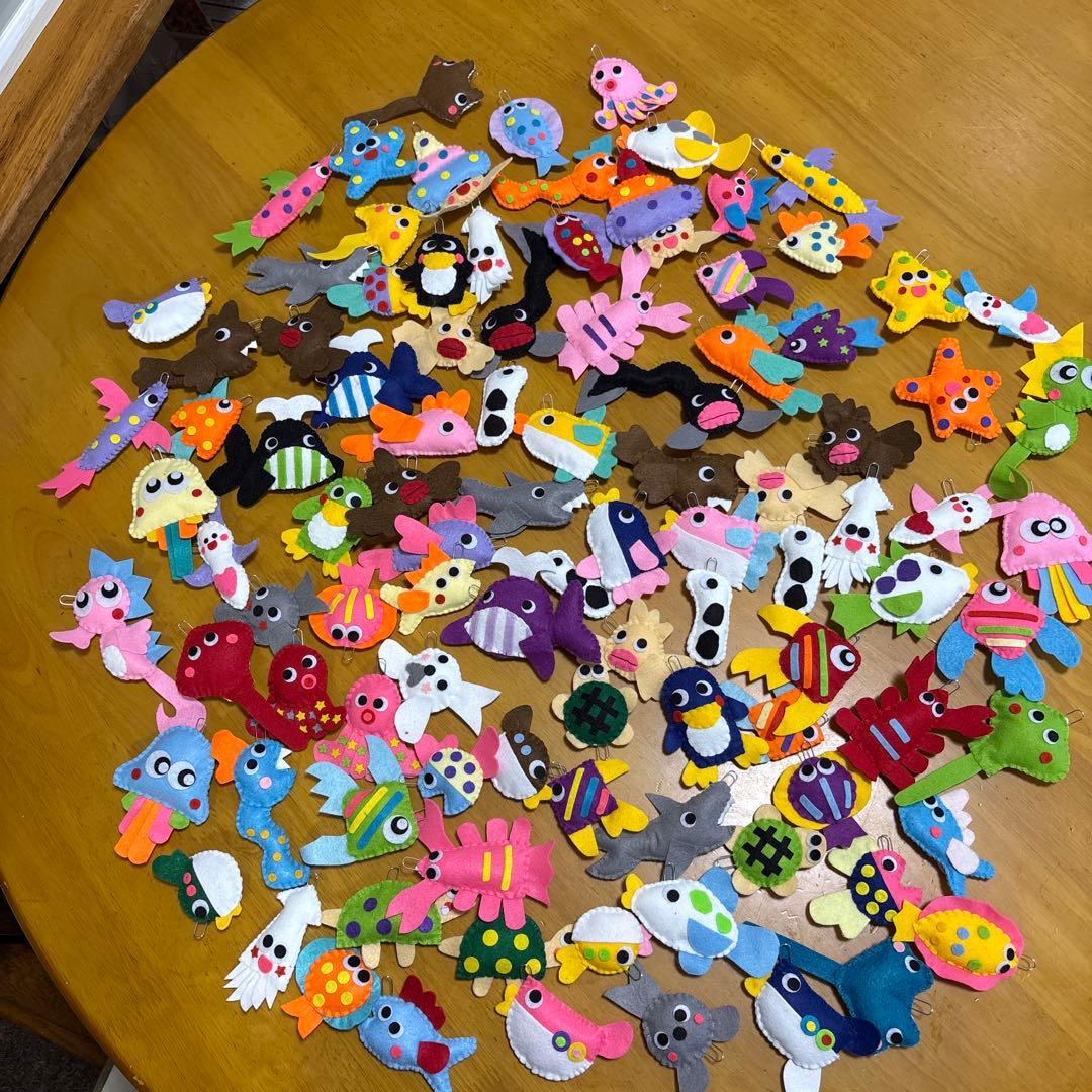 ドラ⭐︎大漁フェルトのお魚釣りセット１００匹