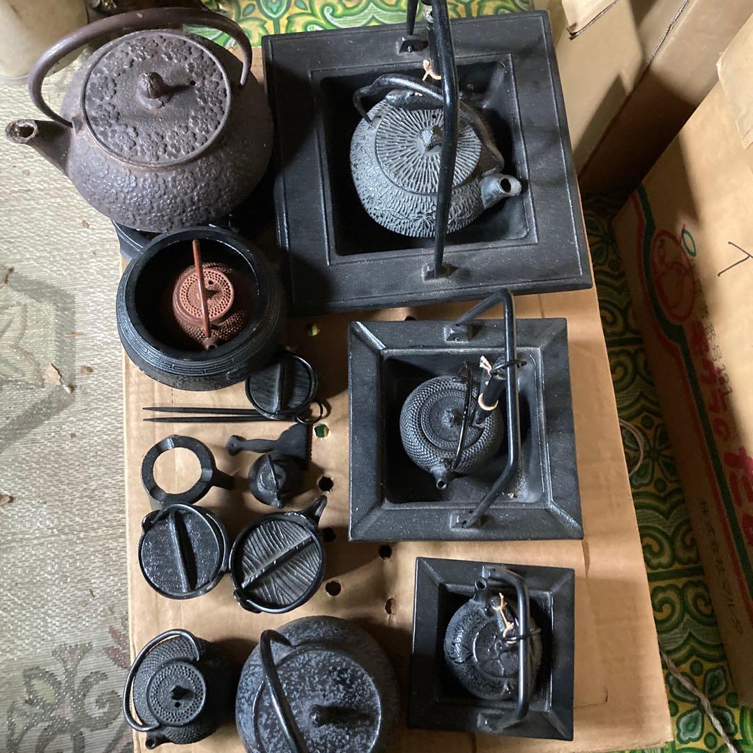 黒色鋳鉄製茶器セット