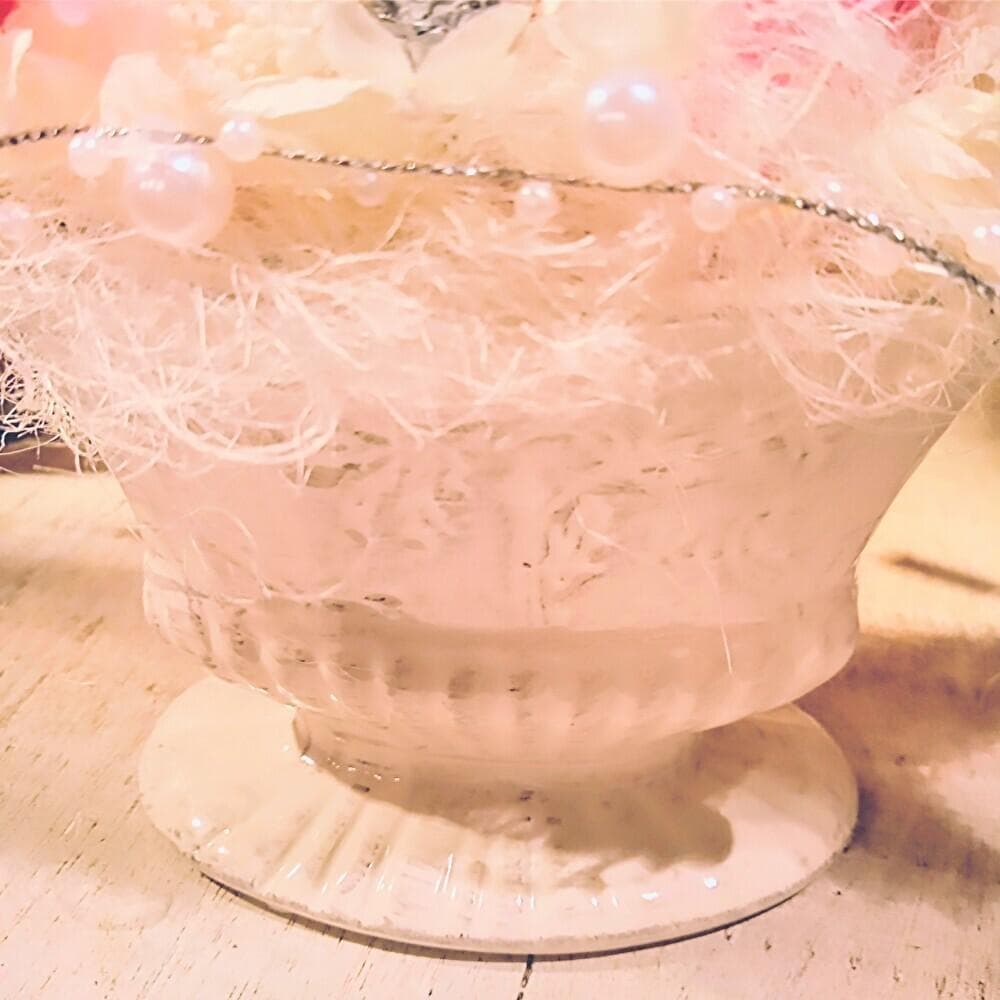 【高級プリザーブドフラワー】　桜＆ピンクローズ 　陶器フラワーアレンジメント