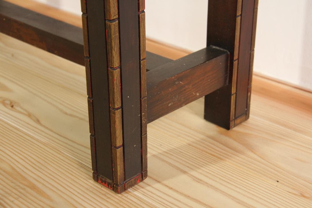 棚　飾り棚　小さめ　花台　飾り台　木製　彫刻　アンティーク　古道具