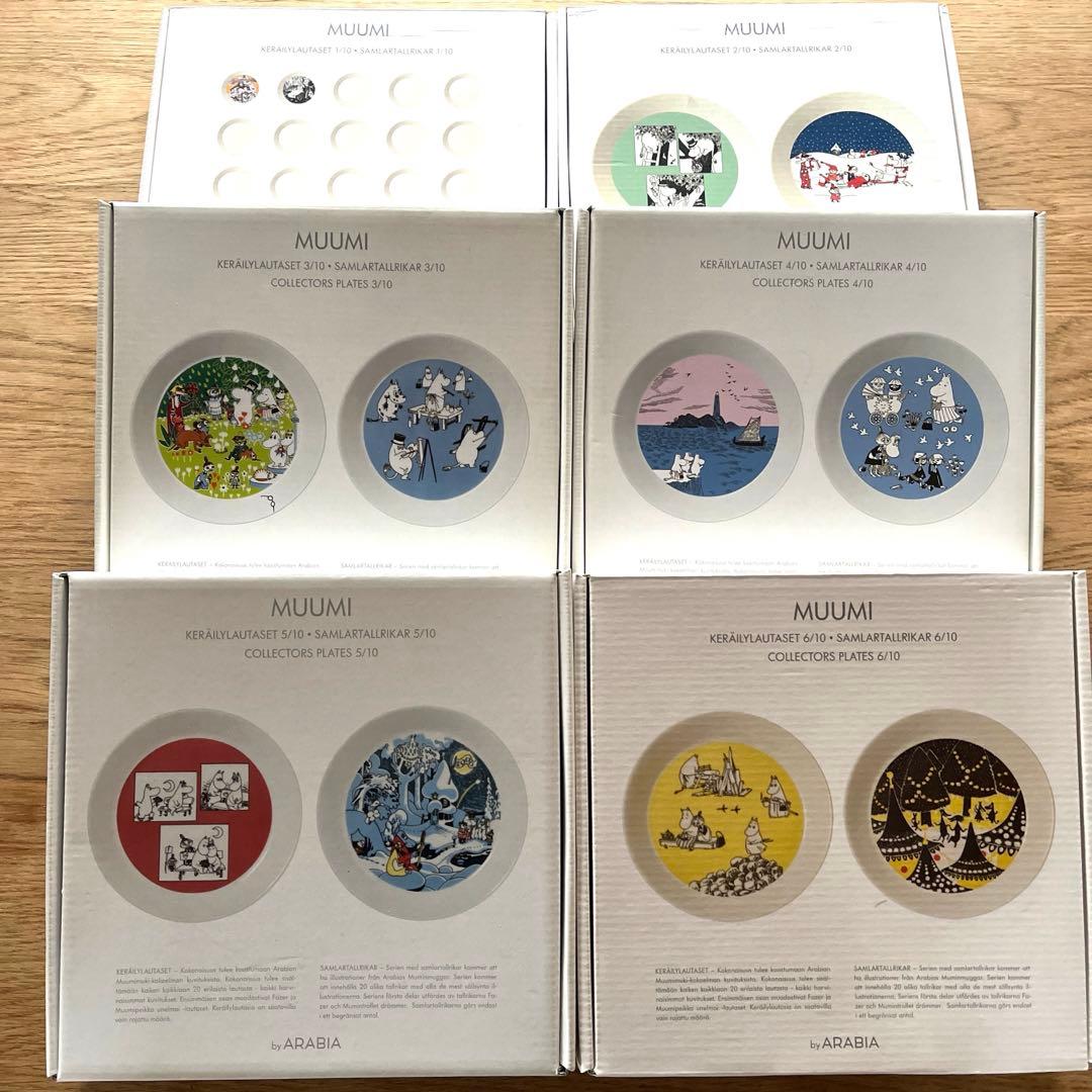 アラビア ムーミン コレクターズプレート No.1〜6 セット