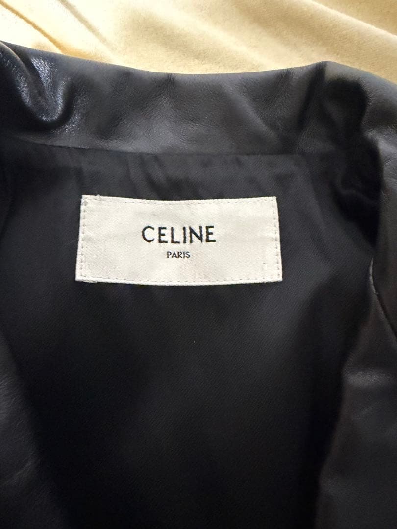 CELINE クラシックバイカーレザーライダースジャケット 44 袖詰めあり