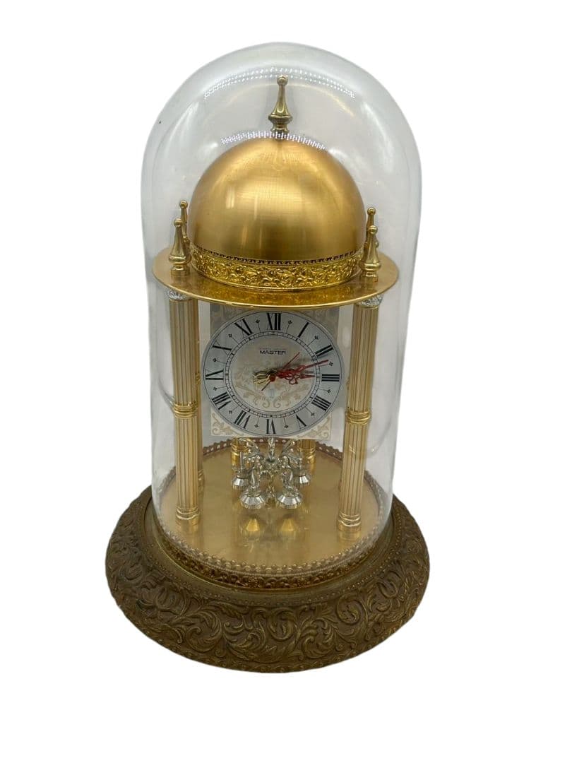 Master QUARTZ マスター クォーツ 置時計 ガラスドーム