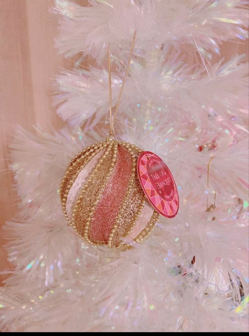 Francfrancファブリックオーナメント レース ピンク