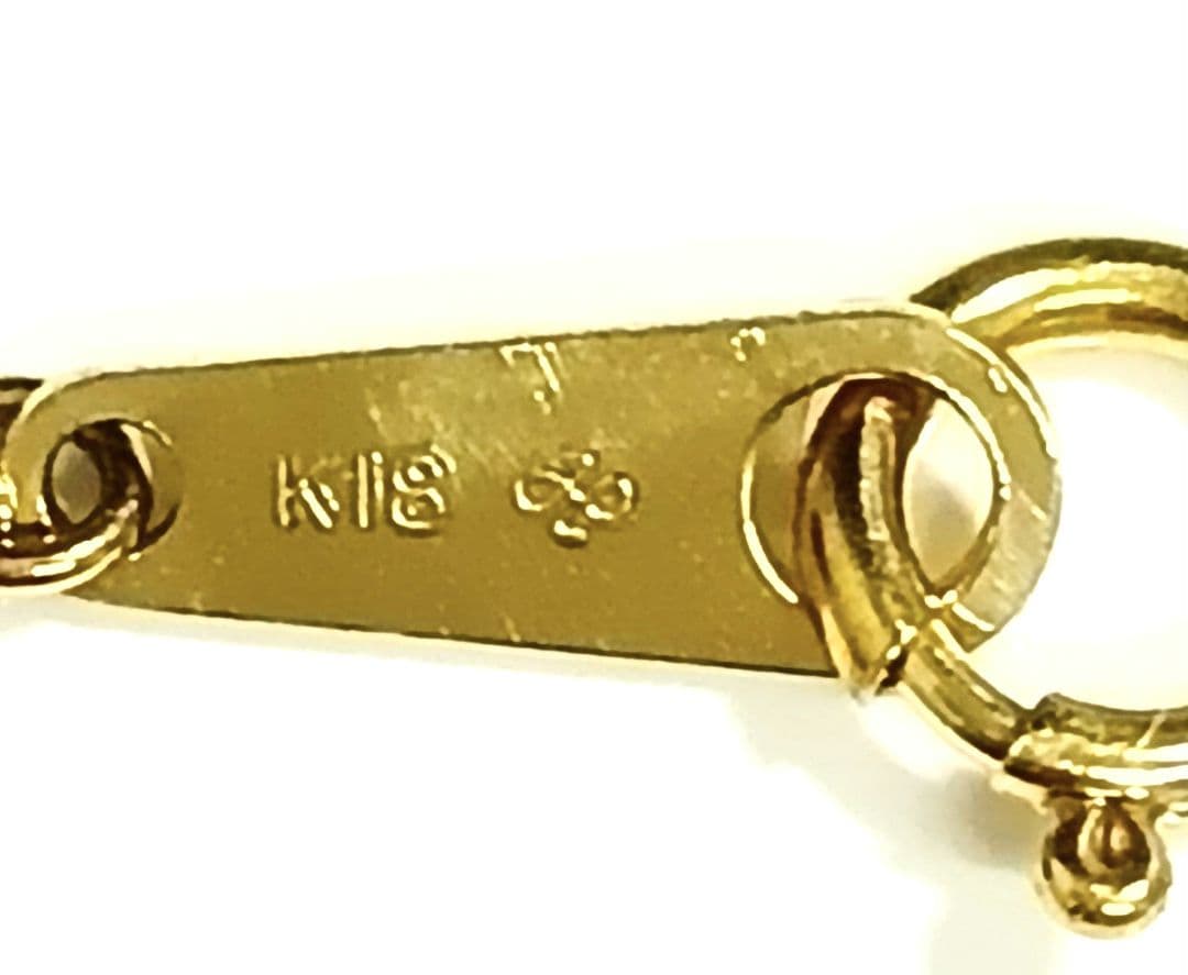 ☆ジュエリーマキ K18スクリューデザイン柄ブレスレット 17.5cm☆