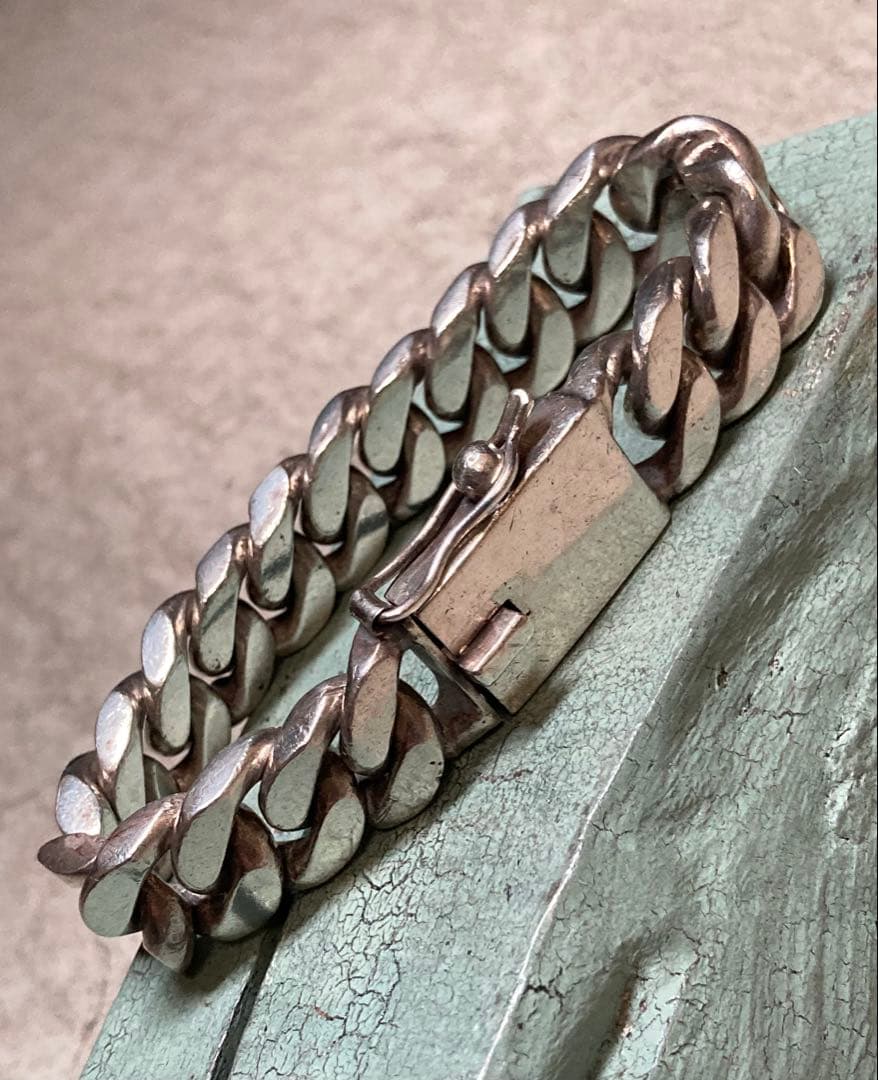 [28] Silver925 / 131g 極太 喜平チェーン ブレスレット