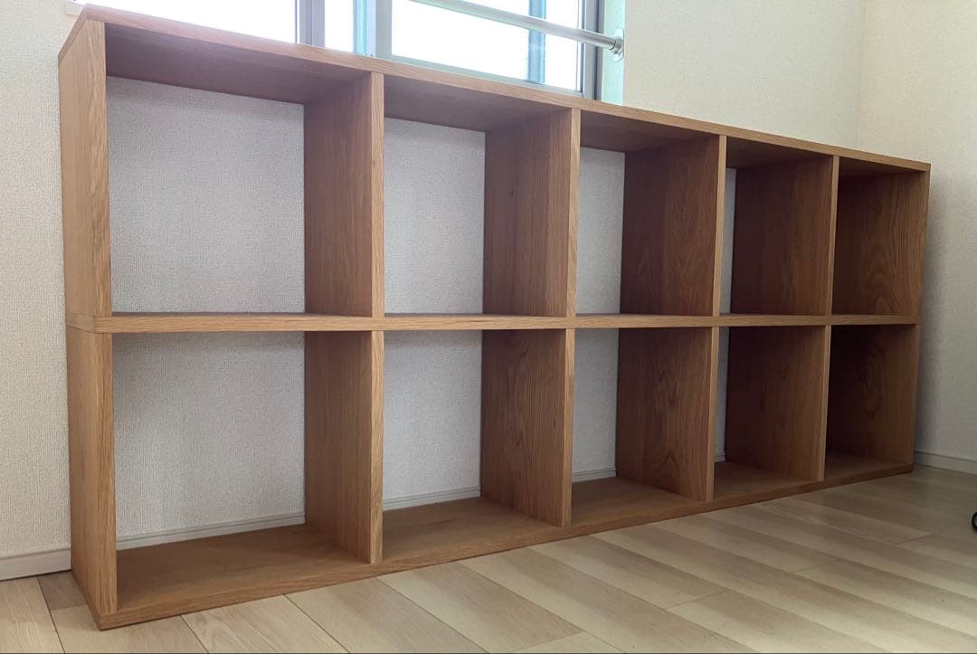 無印良品　スタッキングシェルフ　5段×2列　オーク材