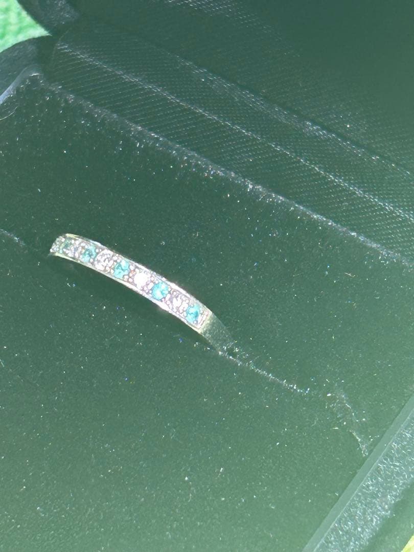 パライバトルマリン　プラチナリング未使用