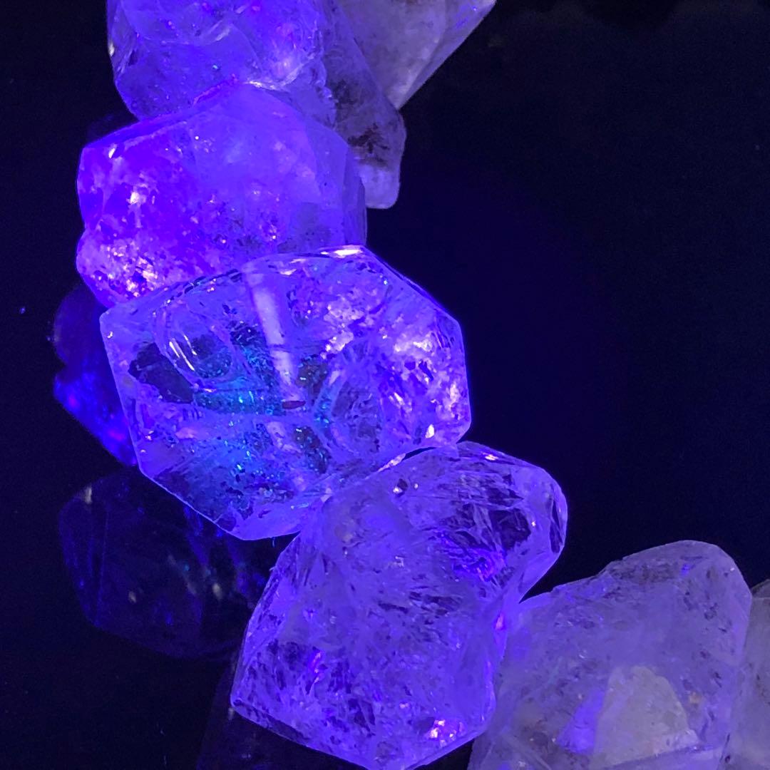 虹入りパキスタン産オイルインハーキマーダイヤモンドブレスレットy2433