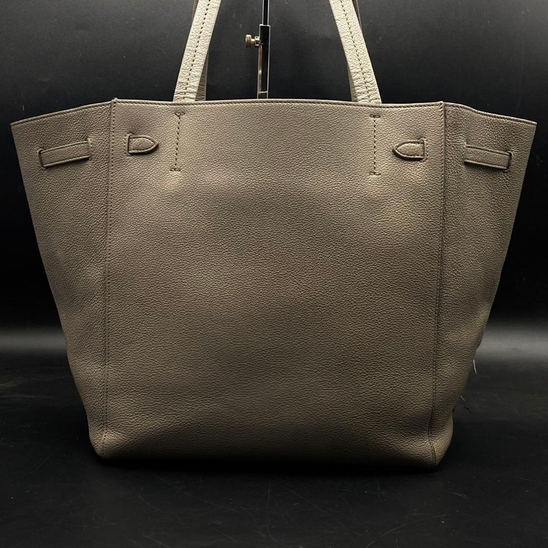 【美品】セリーヌ カバファントム トートバッグ ベージュ レザー