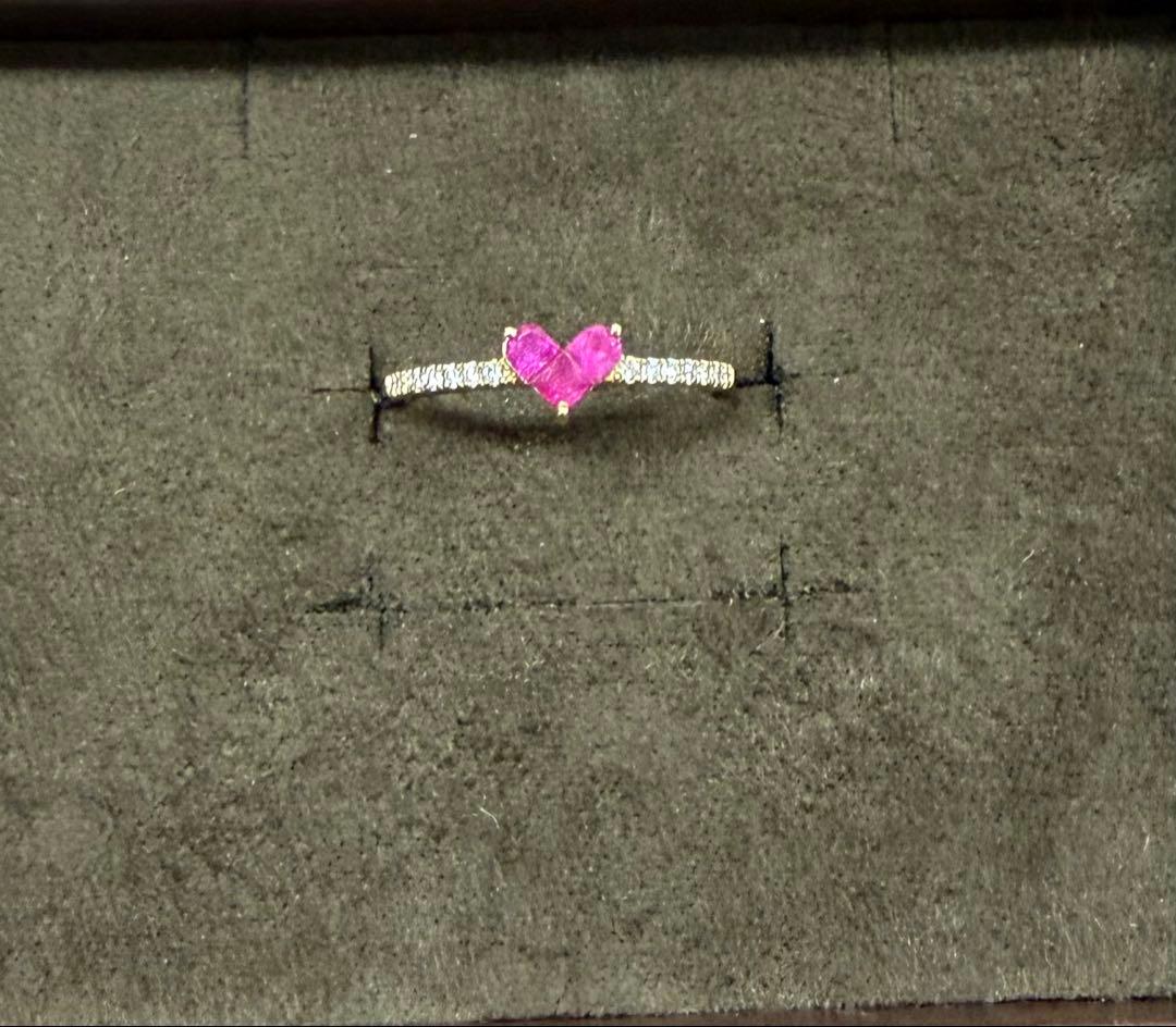 STAR JEWELRY ミステリアスハート　K18　リング　ルビー　ダイヤ