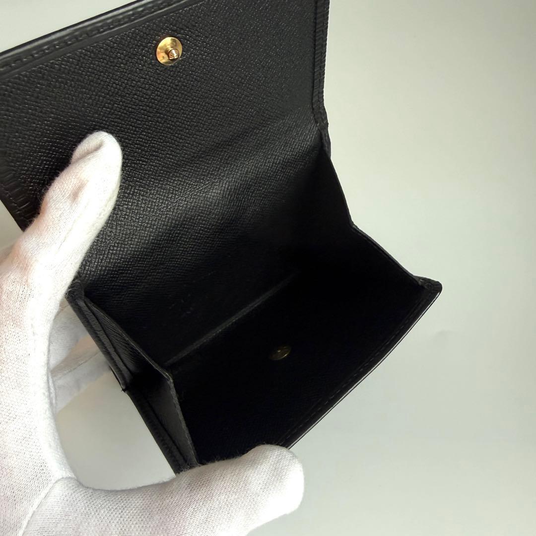 ルイ ヴィトン エピ Wホック ノワール カルトクレディ ブラック ２つ折り