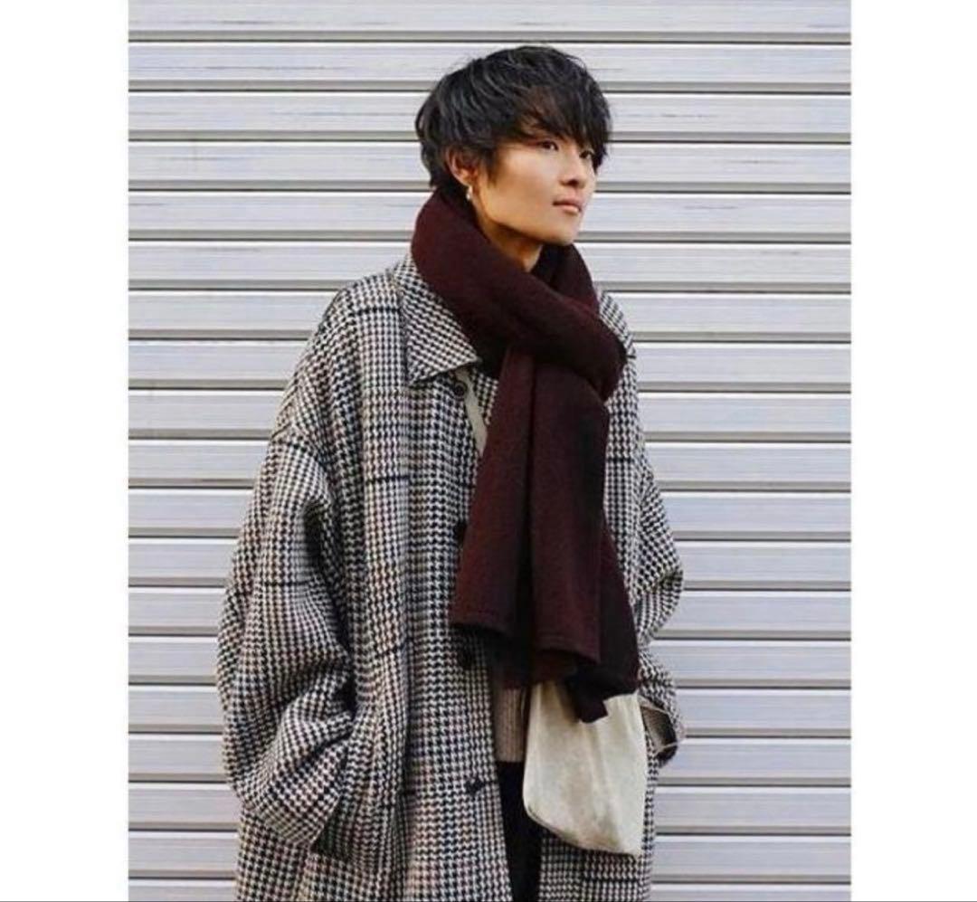 YOKE ヨーク ALPACA WOOL LONG STOLE ブラウン