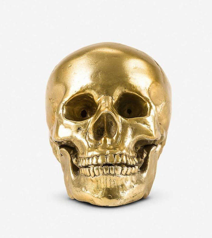 ◆SELETTI  アルミニウムスカルオブジェ20㎝