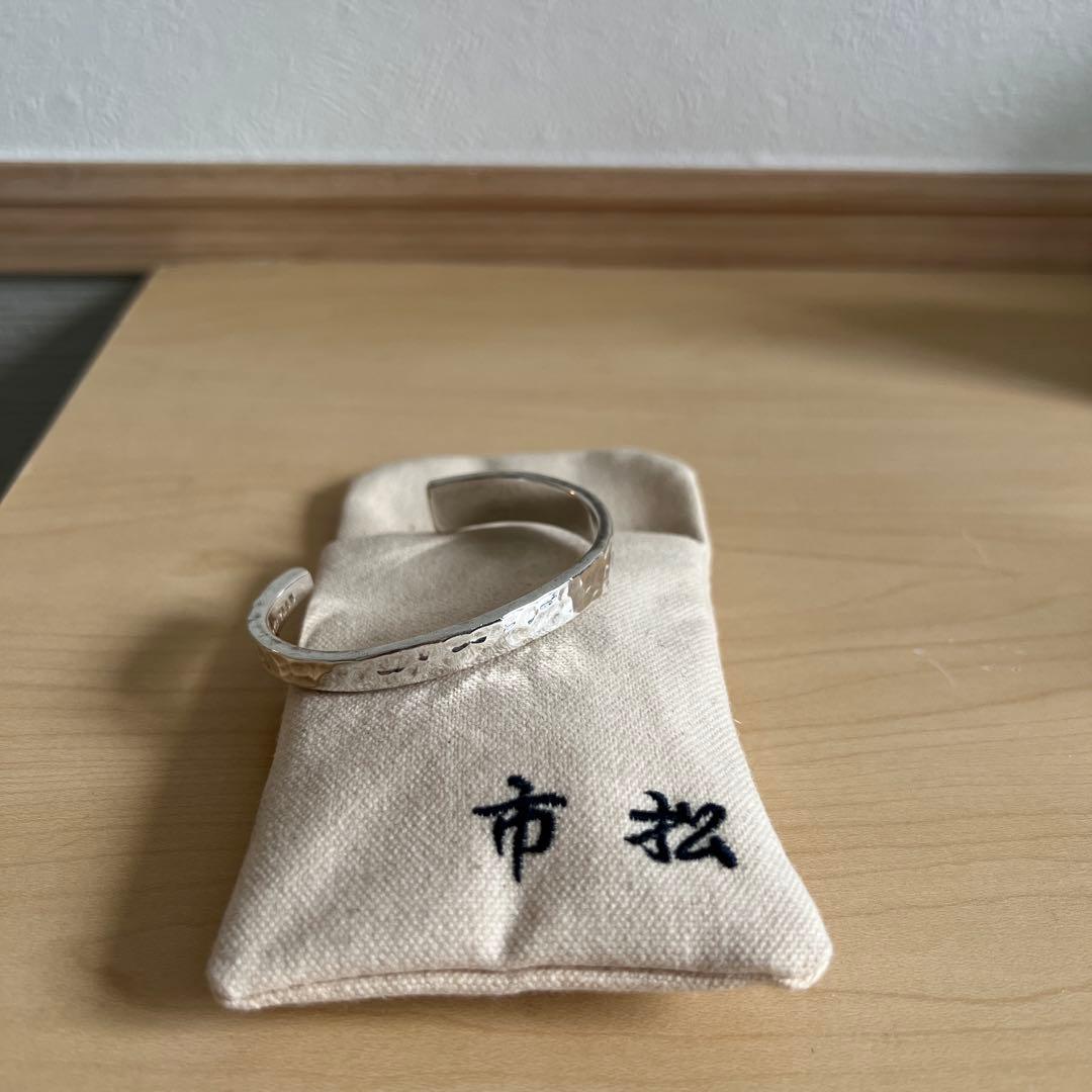 【値下げ】市松　バングル silver アシンメトリー